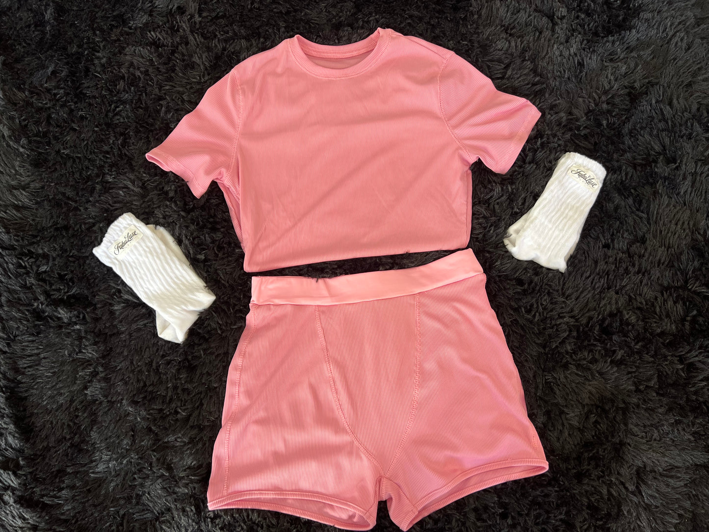 IT GIRL SHORT SET (pink)