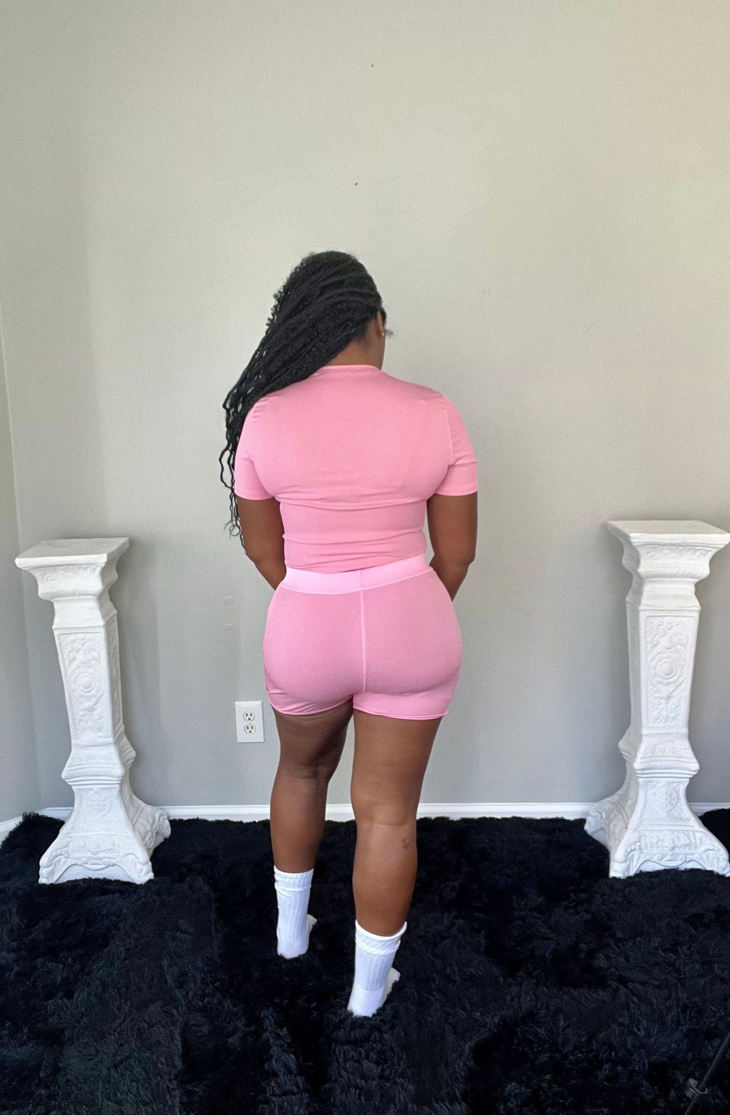IT GIRL SHORT SET (pink)