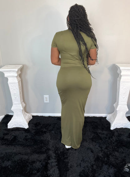 BASIC LUXE DRESS (green)