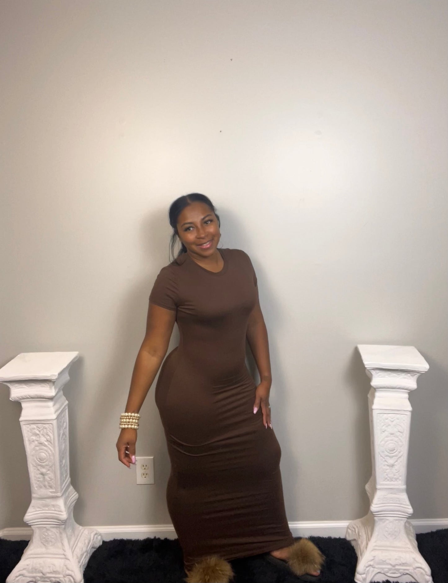 BASIC LUXE DRESS (mocha)