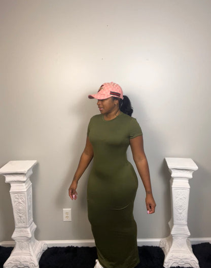 BASIC LUXE DRESS (green)