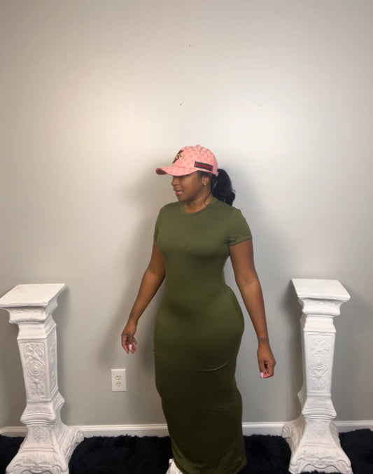 BASIC LUXE DRESS (green)