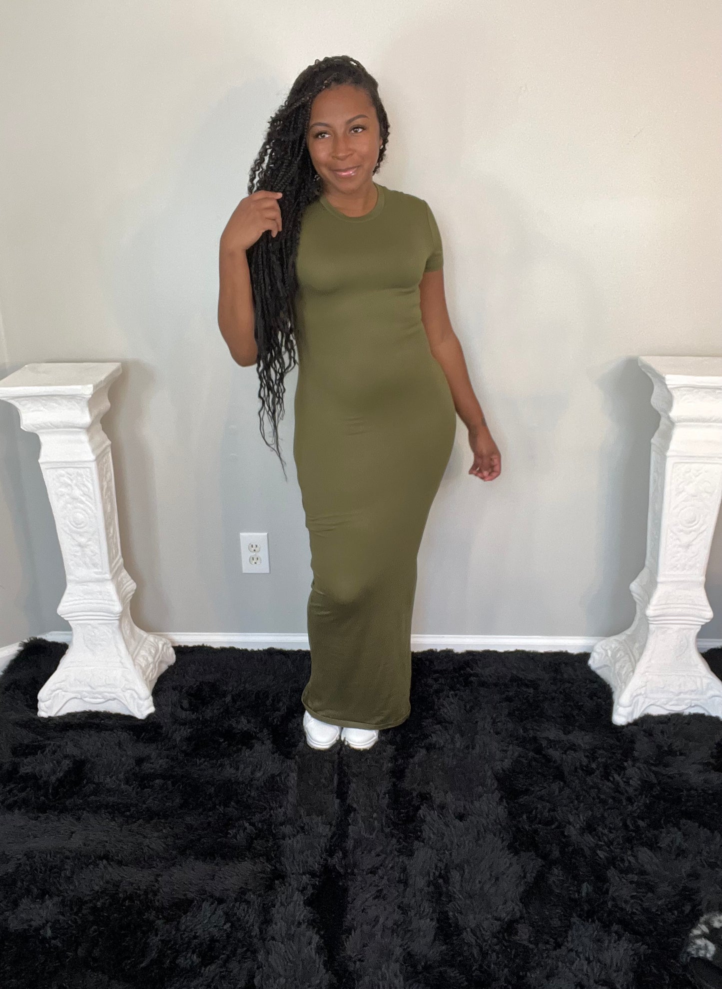 BASIC LUXE DRESS (green)