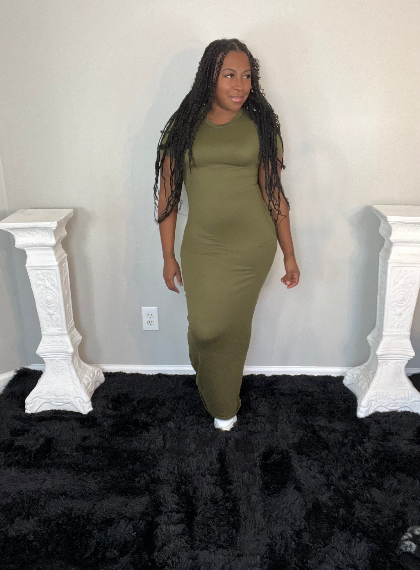 BASIC LUXE DRESS (green)