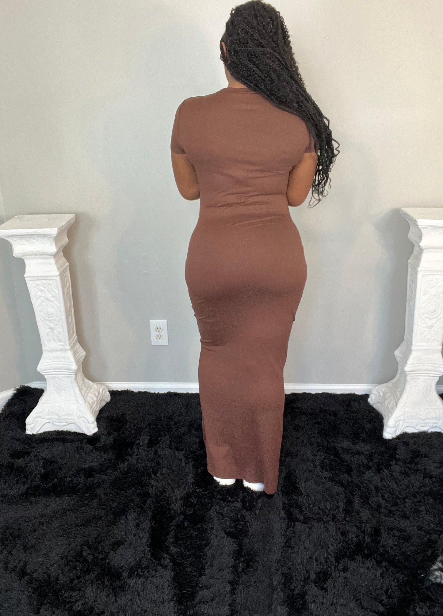 BASIC LUXE DRESS (mocha)