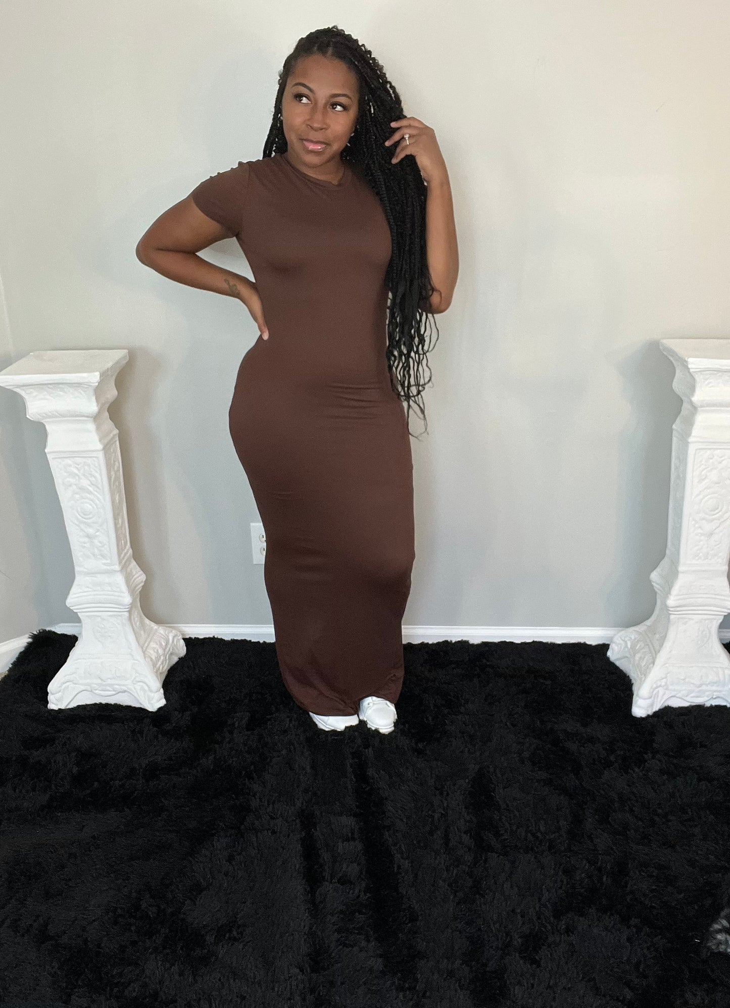 BASIC LUXE DRESS (mocha)