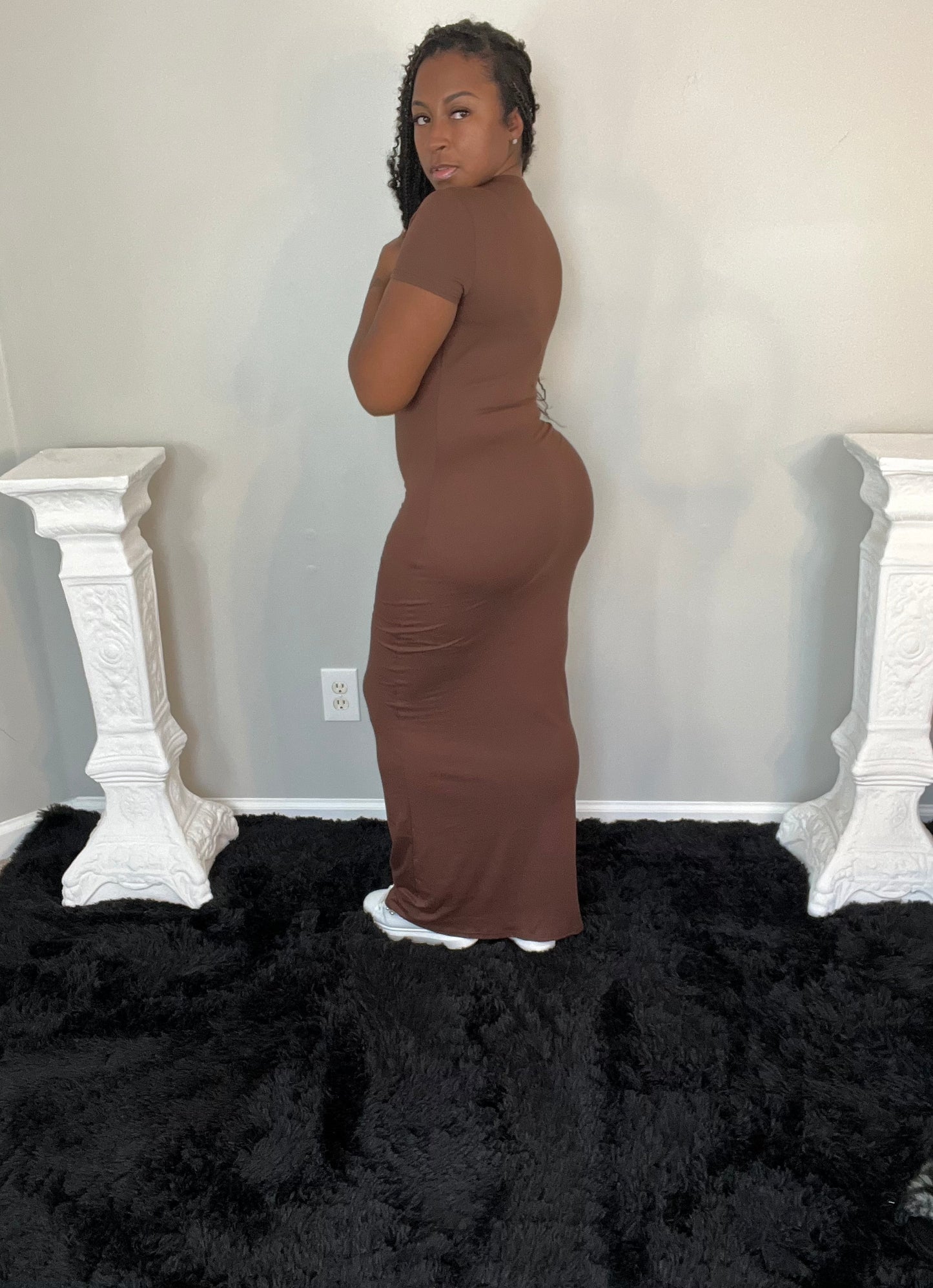 BASIC LUXE DRESS (mocha)