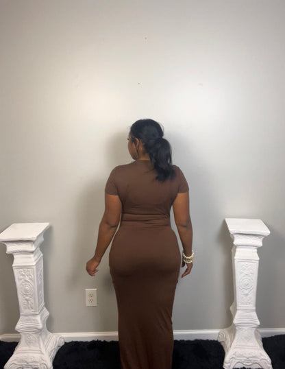 BASIC LUXE DRESS (mocha)