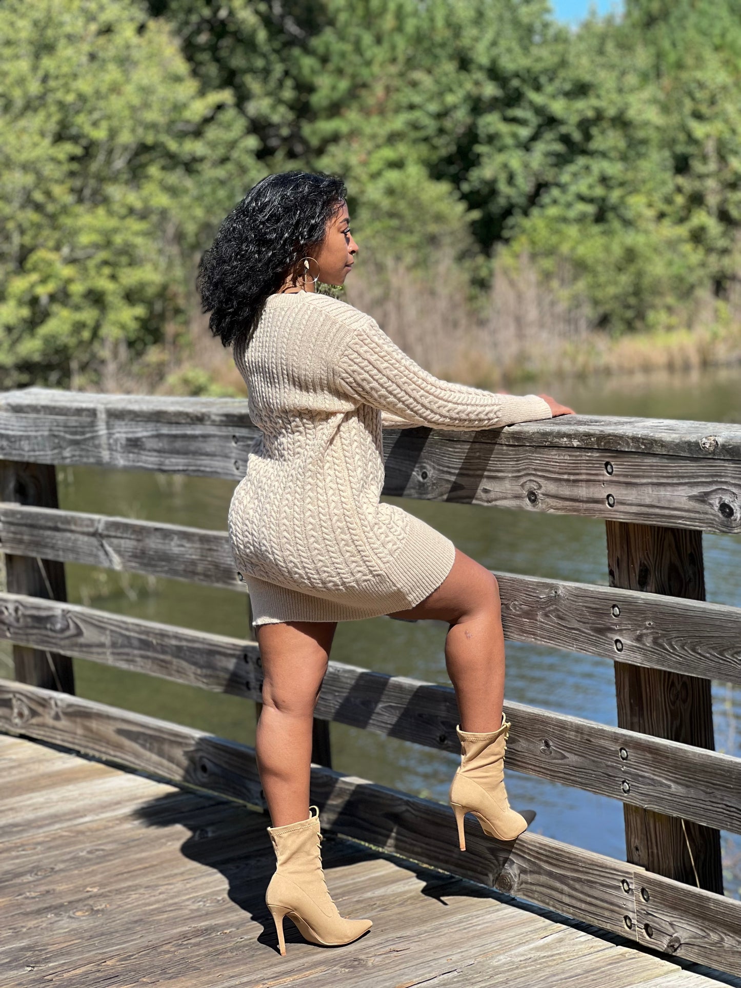 Way2Sexy Sweater Dress – Nude